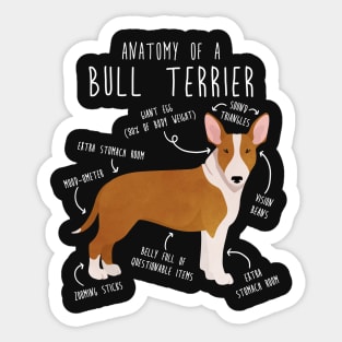 Bull Terrier Dog Anatomy Sticker